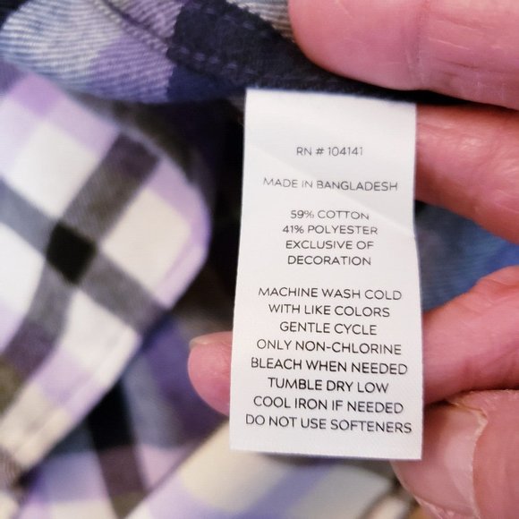 Alpine Design Button Down Flannel Shirt Medium Multicolor Plaid - Picture 12 of 15